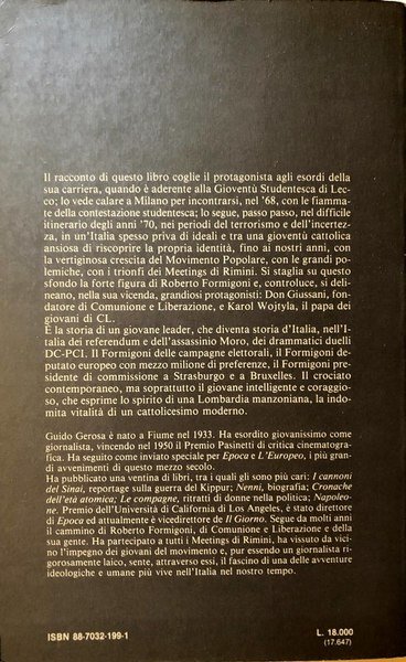 ROBERTO FORMIGONI. IL MOVIMENTO POPOLARE E IL SUO LEADER