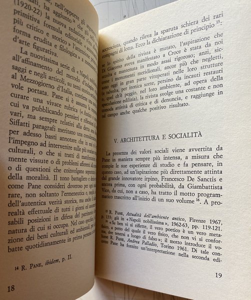 ROBERTO PANE: TEORIA E STORIA DELL'ARCHITETTURA