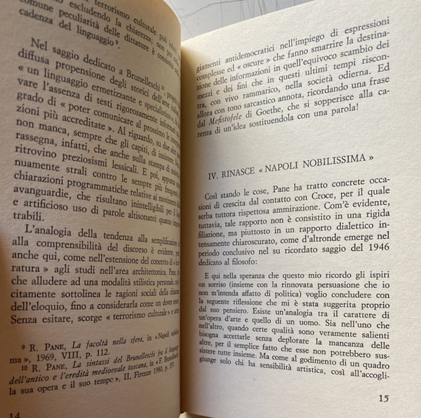 ROBERTO PANE: TEORIA E STORIA DELL'ARCHITETTURA