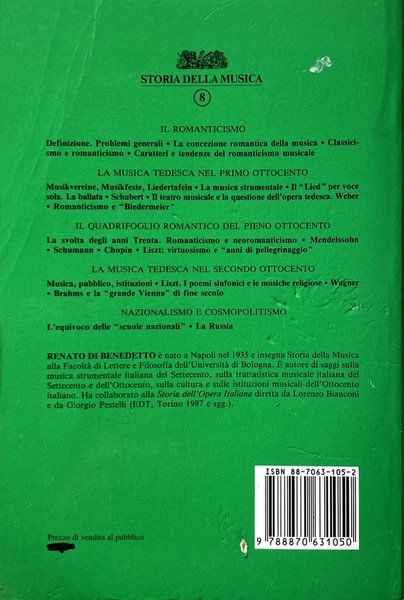 ROMANTICISMO E SCUOLE NAZIONALI NELL'OTTOCENTO. (VOLUME 8 DI STORIA DELLA …