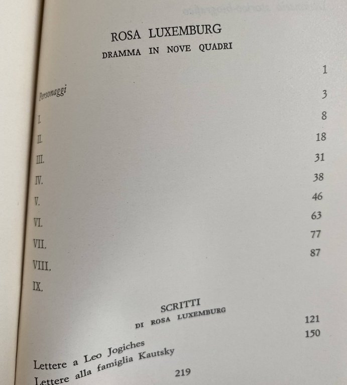 ROSA LUXEMBURG: DRAMMA IN NOVE QUADRI