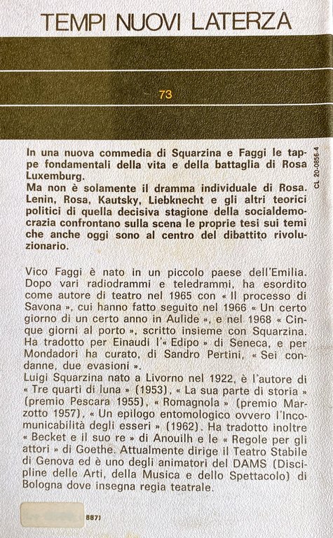 ROSA LUXEMBURG: DRAMMA IN NOVE QUADRI