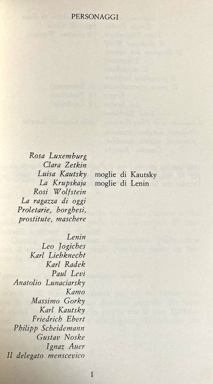 ROSA LUXEMBURG: DRAMMA IN NOVE QUADRI