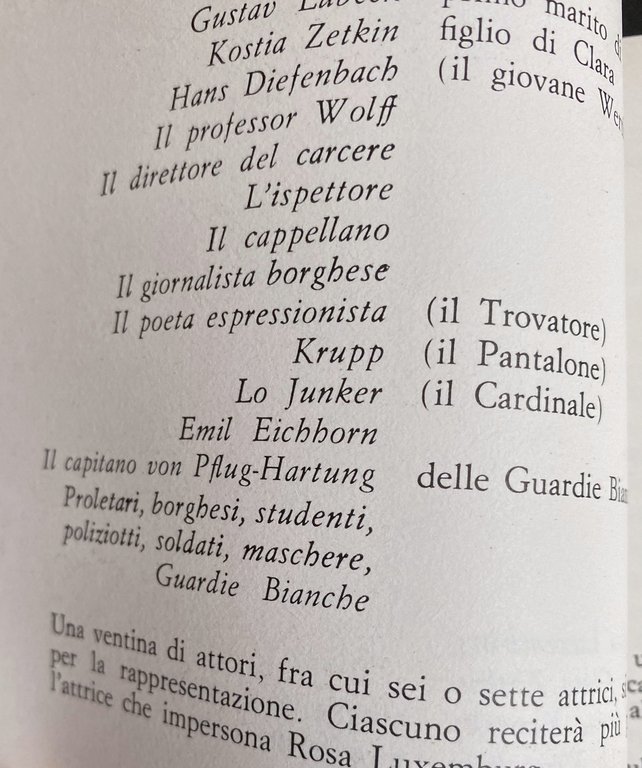 ROSA LUXEMBURG: DRAMMA IN NOVE QUADRI