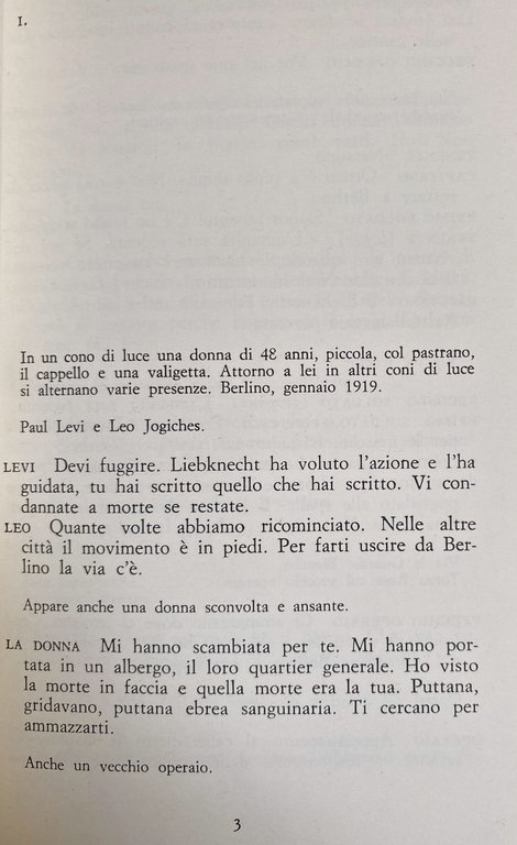 ROSA LUXEMBURG: DRAMMA IN NOVE QUADRI