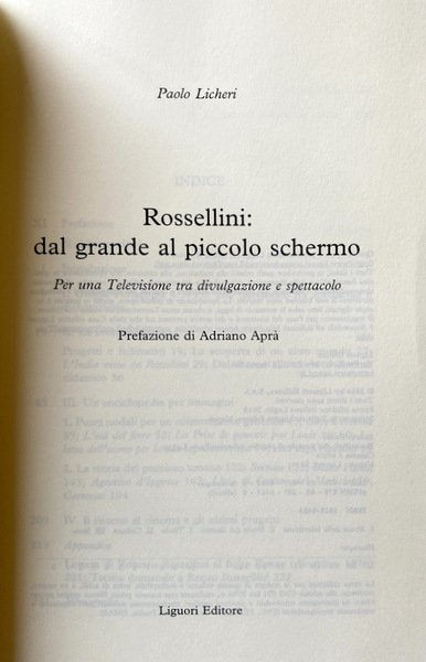 ROSSELLINI DAL GRANDE AL PICCOLO SCHERMO. PER UNA TELEVISIONE TRA …