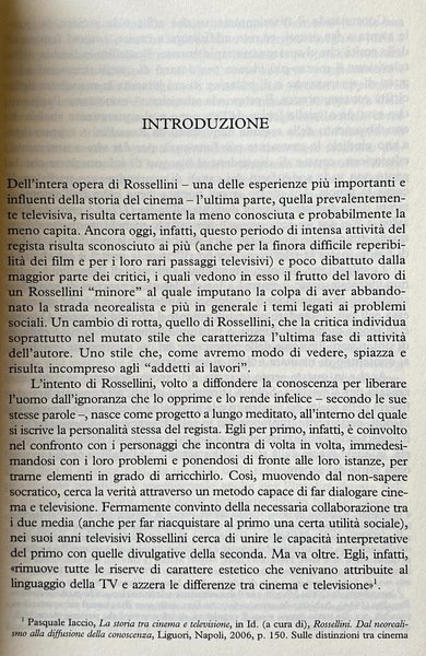 ROSSELLINI DAL GRANDE AL PICCOLO SCHERMO. PER UNA TELEVISIONE TRA …