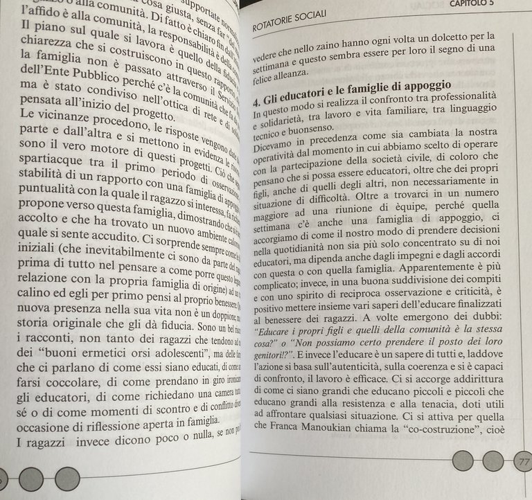 ROTATORIE SOCIALI. PENSIERI ED ESPERIENZE DELLE RETI DI FAMIGLIE APERTE …