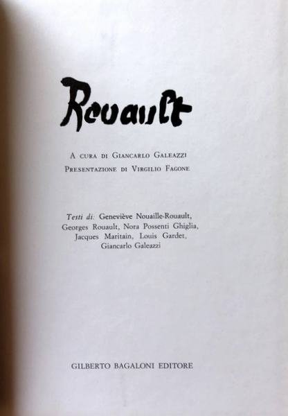 ROUAULT. A CURA DI GIANCARLO GALEAZZI