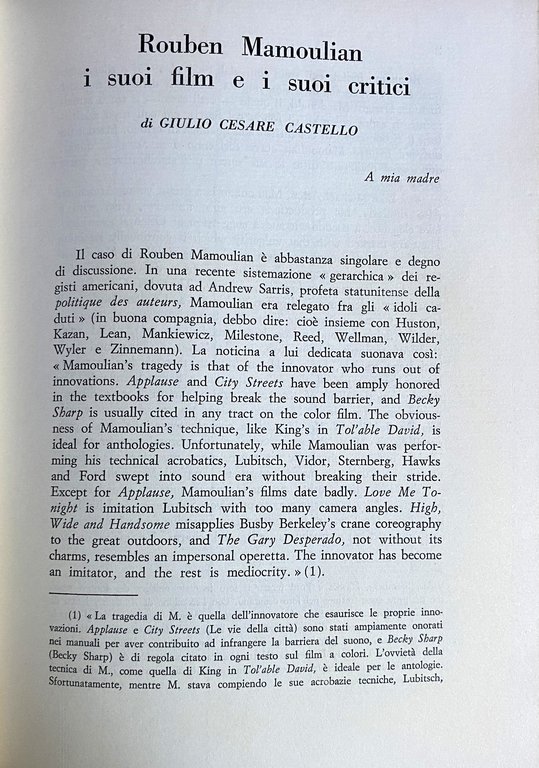 ROUBEN MAMOULIAN I SUOI FILM E I SUOI CRITICI