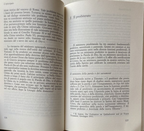 SACERDOZIO E MINISTERO. RICERCA ECUMENICA