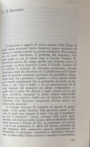 SACERDOZIO E MINISTERO. RICERCA ECUMENICA