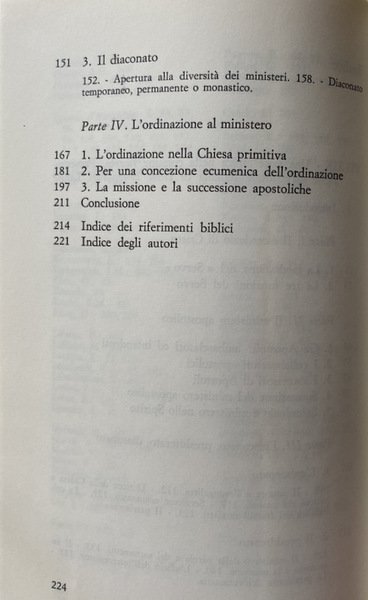 SACERDOZIO E MINISTERO. RICERCA ECUMENICA