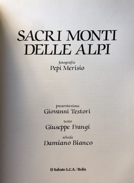SACRI MONTI DELLE ALPI