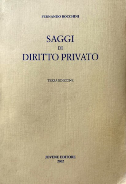 SAGGI DI DIRITTO PRIVATO