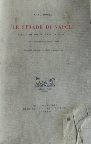 SAGGIO DI TOPONOMASTICA STORICA. (CON VENTI TAVOLE FUORI TESTO)