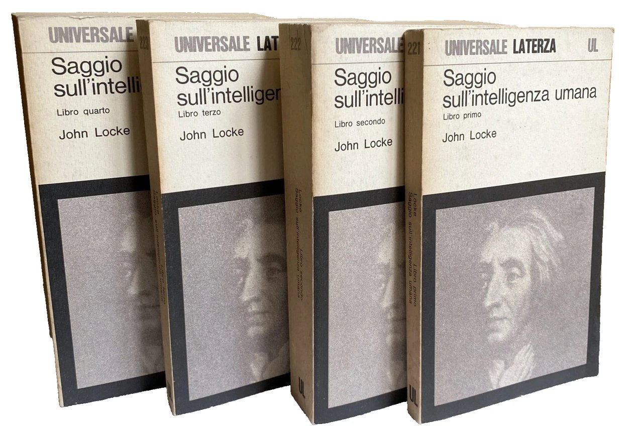 SAGGIO SULL'INTELLIGENZA UMANA. (LIBRO PRIMO, SECONDO, TERZO, QUARTO) 1-2-3-4- VOLUMI …