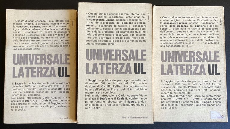 SAGGIO SULL'INTELLIGENZA UMANA. (LIBRO PRIMO, SECONDO, TERZO)