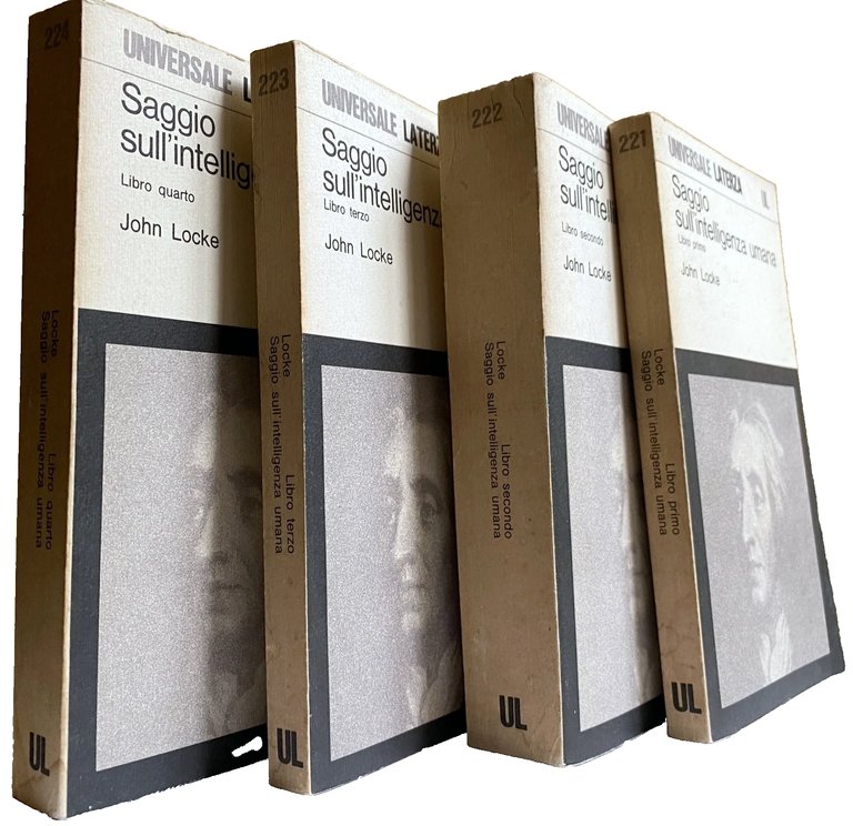 SAGGIO SULL'INTELLIGENZA UMANA. (LIBRO PRIMO, SECONDO, TERZO, QUARTO) 1-2-3-4- VOLUMI …
