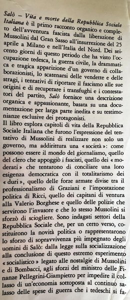 SALÒ. VITA E MORTE DELLA REPUBBLICA SOCIALE ITALIANA