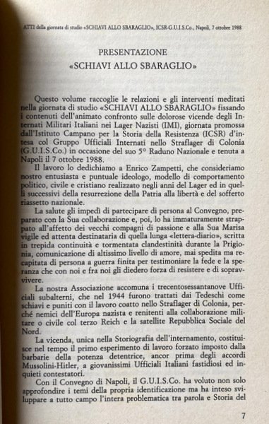 SCHIAVI ALLO SBARAGLIO: GLI INTERNATI MILITARI ITALIANI NEI LAGER TEDESCHI …