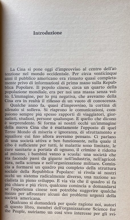 SCIENZA E POPOLO IN CINA