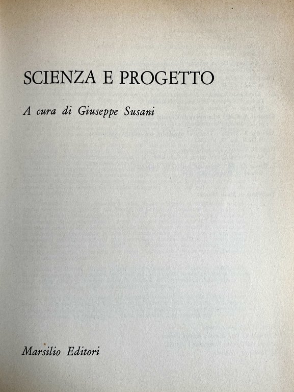 SCIENZA E PROGETTO