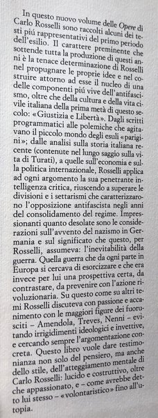 SCRITTI DELL'ESILIO. 1 GIUSTIZIA E LIBERTÀ E LA CONCENTRAZIONE ANTIFASCISTA …