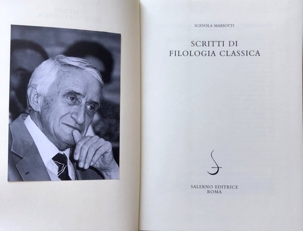 SCRITTI DI FILOLOGIA CLASSICA