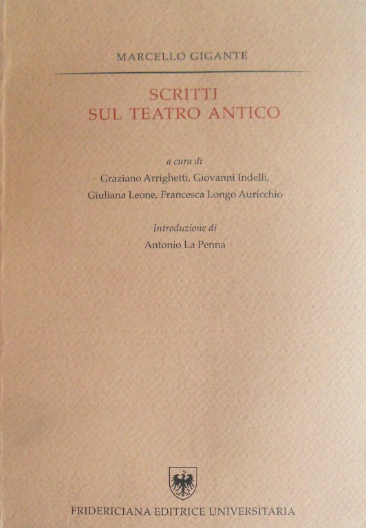SCRITTI SUL TEATRO ANTICO | Immagine Gallery 4