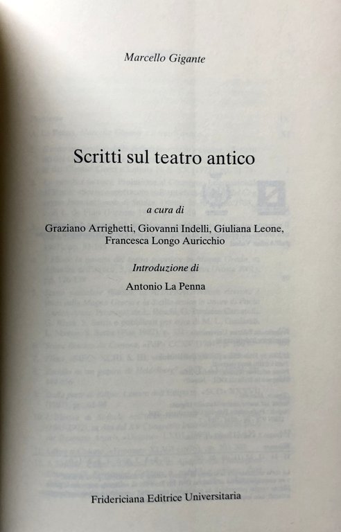 SCRITTI SUL TEATRO ANTICO | Immagine Gallery 2