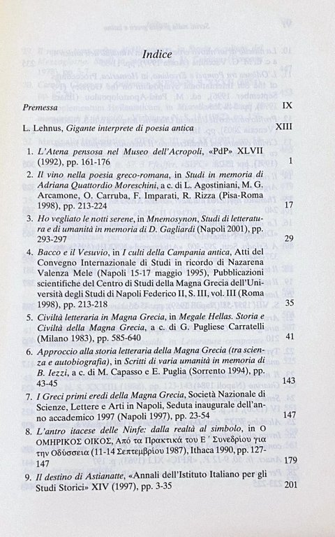 SCRITTI SULLA POESIA GRECA E LATINA. (VOLUME 1, VOLUME 2)