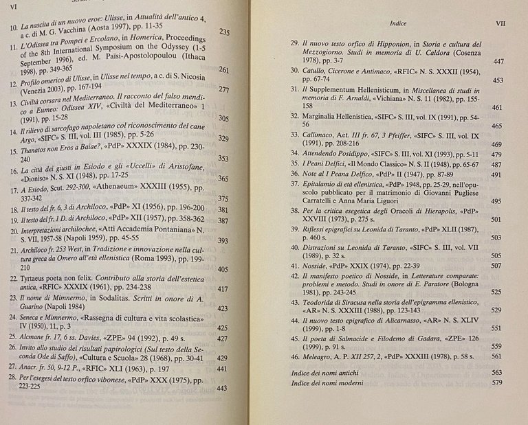 SCRITTI SULLA POESIA GRECA E LATINA. (VOLUME 1, VOLUME 2)