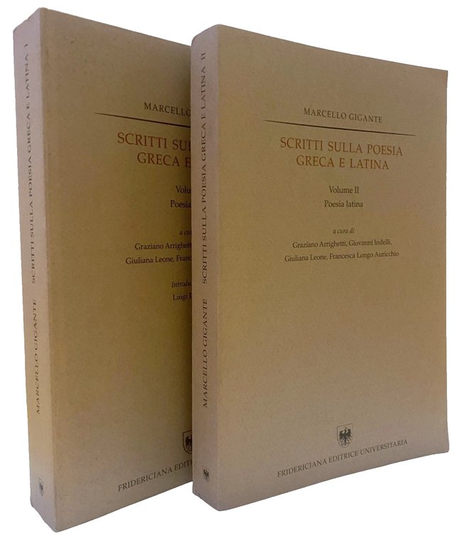 SCRITTI SULLA POESIA GRECA E LATINA. (VOLUME 1, VOLUME 2)