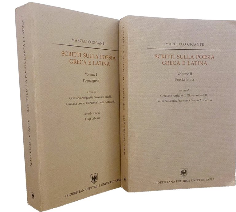 SCRITTI SULLA POESIA GRECA E LATINA. (VOLUME 1, VOLUME 2)