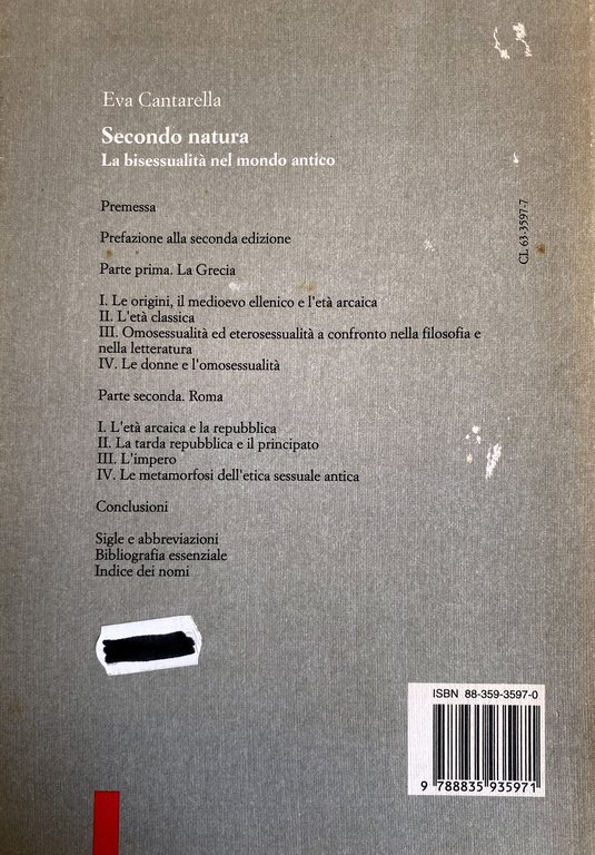 SECONDO NATURA. LA BISESSUALITÀ NEL MONDO ANTICO