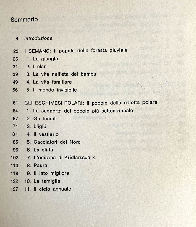 SEMANG, ESCHIMESI POLARI, MAORI, HOPI INTRODUZIONE ALL'ANTROPOLOGIA