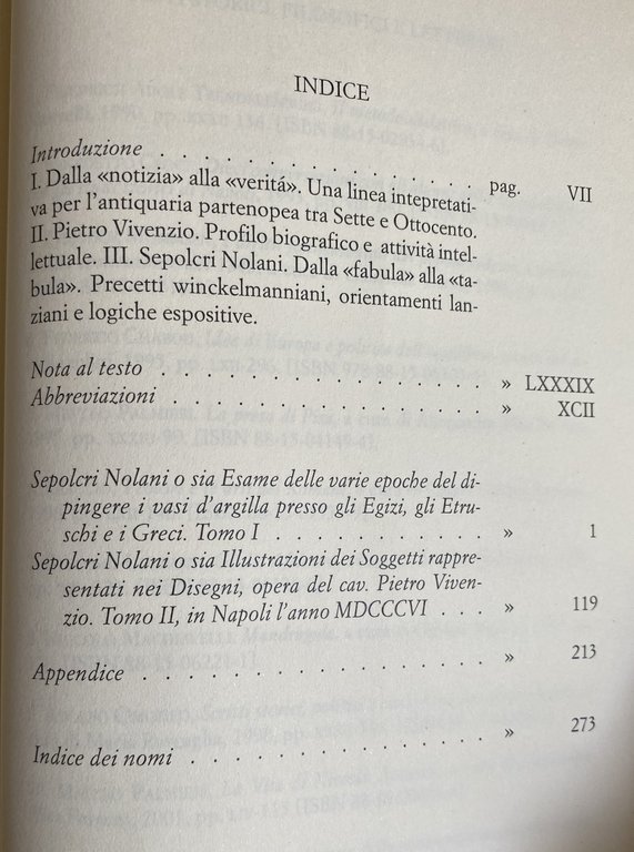 SEPOLCRI NOLANI. A CURA DI SALVATORE NAPOLITANI