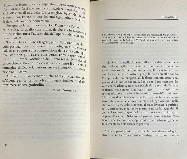 SERMONI SUL CANTICO DEI CANTICI. Volumi 1-2 (Sermoni I-XLIII, Sermoni …
