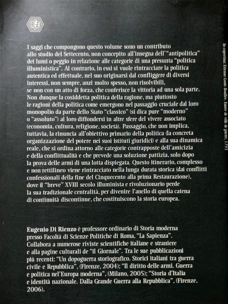 SGUARDI SUL SETTECENTO. LE RAGIONI DELLA POLITICA TRA ANTICO REGIME …