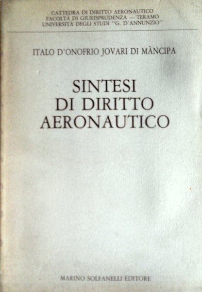 SINTESI DI DIRITTO AERONAUTICO