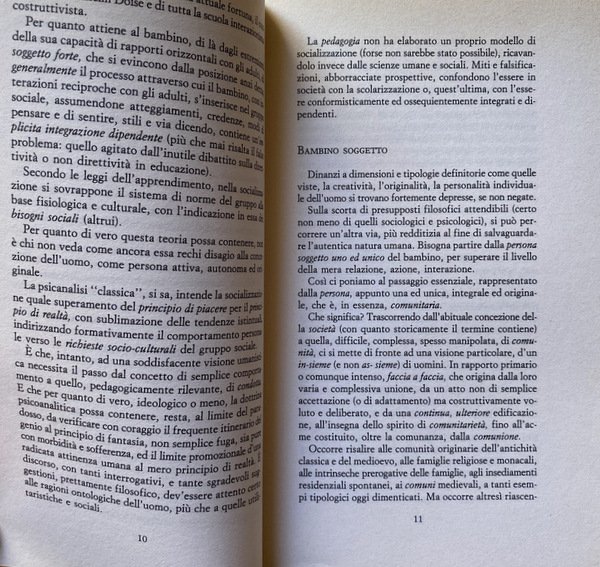 SOCIALIZZAZIONE DEL BAMBINO, PROCESSO EDUCATIVO E SCELTE DIDATTICHE