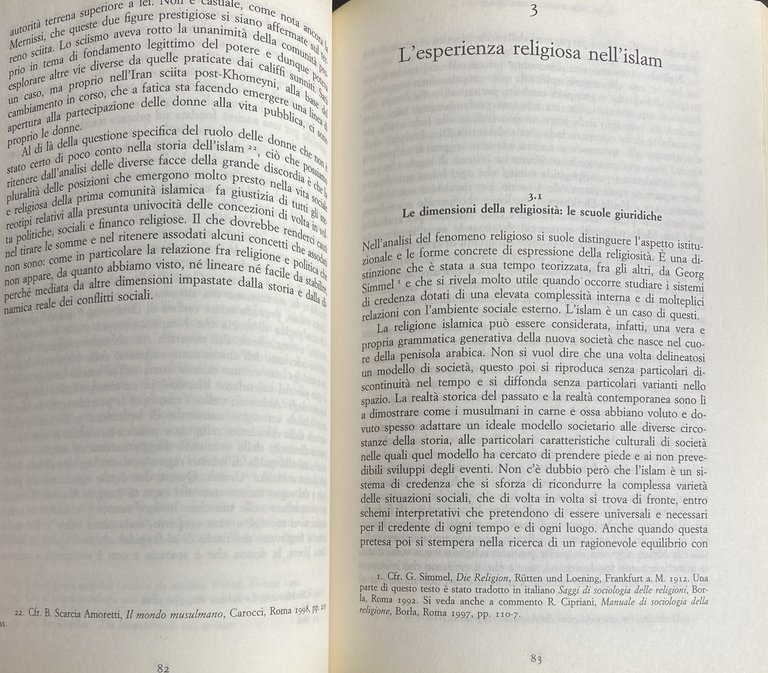 SOCIOLOGIA DELL'ISLAM. FENOMENI RELIGIOSI E LOGICHE SOCIALI