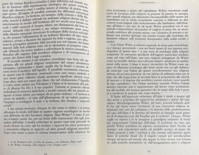 SOCIOLOGIA DELL'ISLAM. FENOMENI RELIGIOSI E LOGICHE SOCIALI