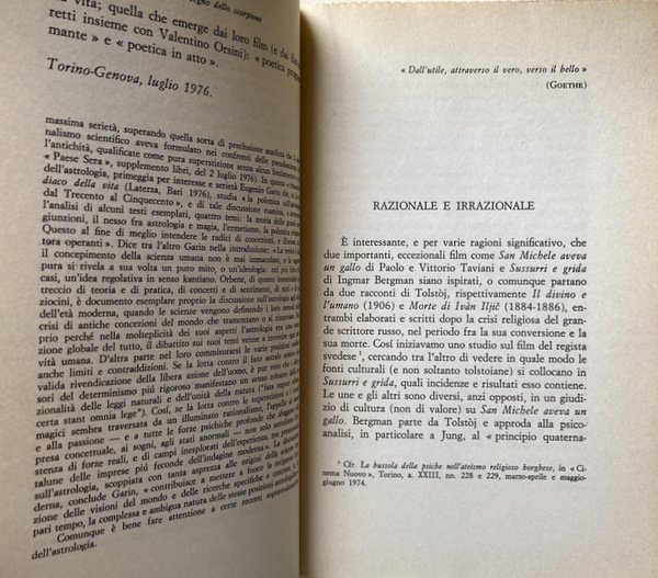 SOTTO IL SEGNO DELLO SCORPIONE. IL CINEMA DEI FRATELLI TAVIANI. …