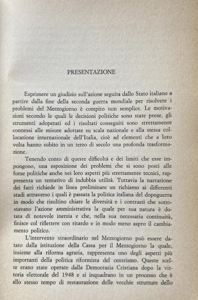 STATO E REGIONI NELLA POLITICA REGIONALE PER L'ITALIA MERIDIONALE: DIECI …