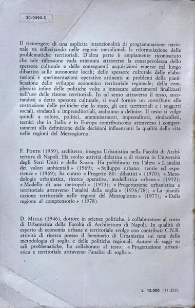 STATO E REGIONI NELLA POLITICA REGIONALE PER L'ITALIA MERIDIONALE: DIECI …