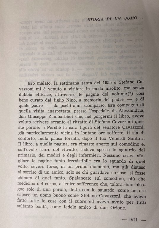 STEFANO CAVAZZONI: IL SENATORE DI DON ORIONE