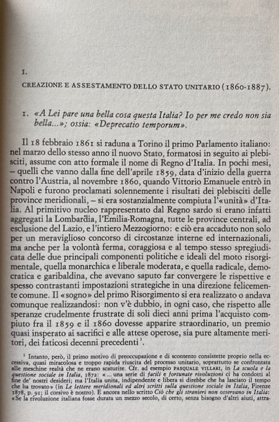 STORIA D'ITALIA DALL'UNITÀ AD OGGI. 9 LETTERATURA E SVILUPPO DELLA …