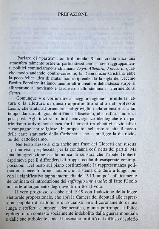 STORIA DEI PARTITI POLITICI ITALIANI